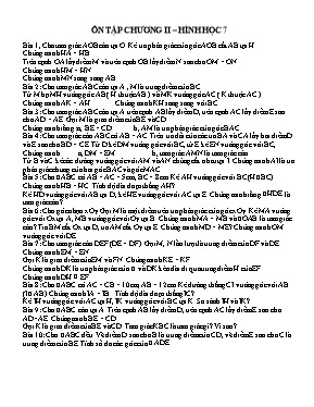 Ôn tập chương II  Hình học 7